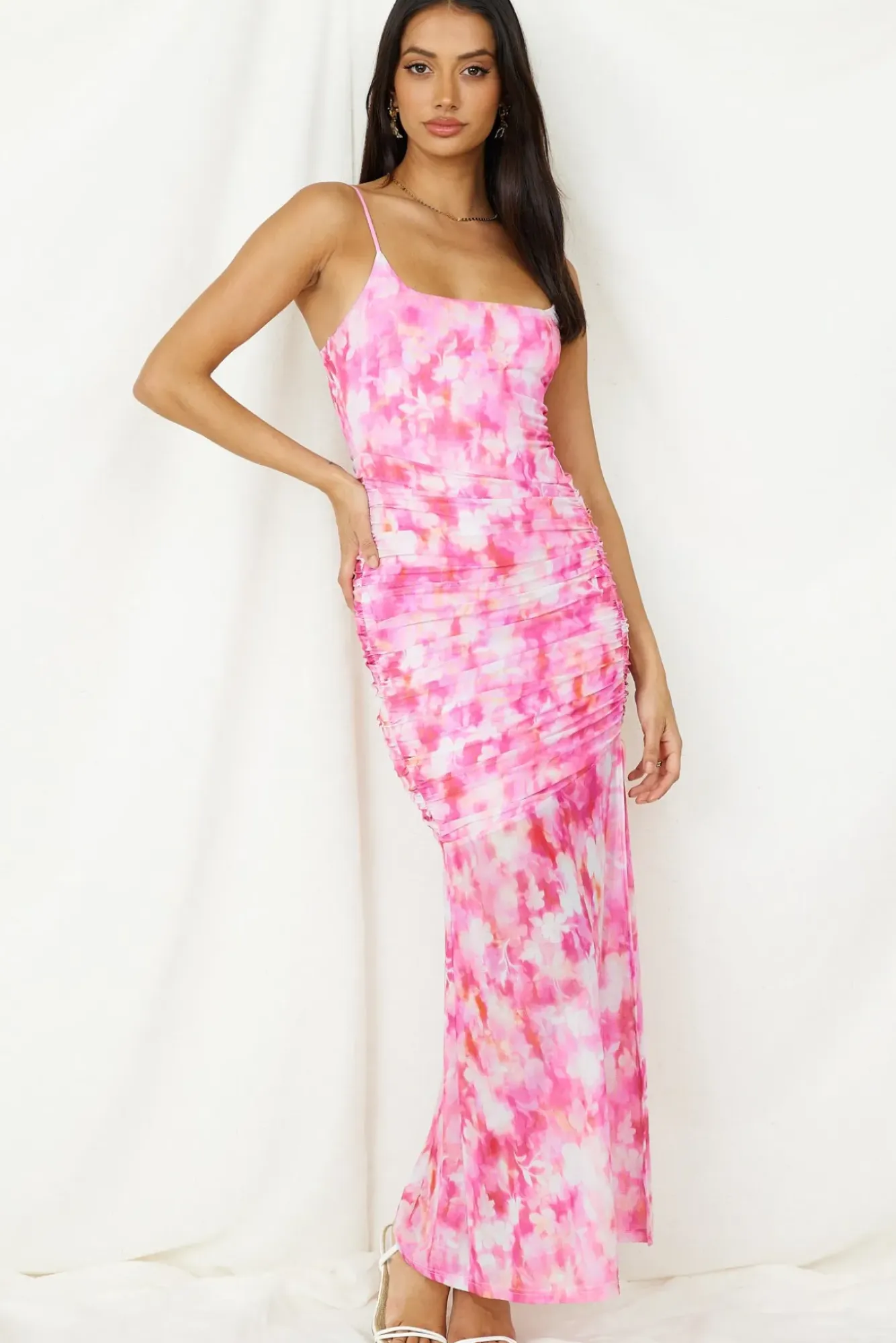 Vacation Dresses|Spring Break Dresses>Hello Molly Deep Sea Dive Maxi Dress Pink
