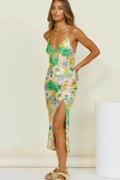 Spring Break Dresses|Summer Dresses>Hello Molly Deja Vu Dreams Midi Dress Green