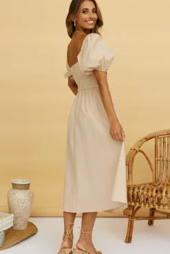 Vacation Dresses|Spring Break Dresses>Hello Molly Delfino Maxi Dress Tan