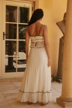 Skirt And Top Sets>Hello Molly Delicate Dusk Set White