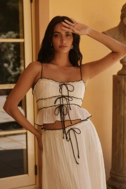 Skirt And Top Sets>Hello Molly Delicate Dusk Set White