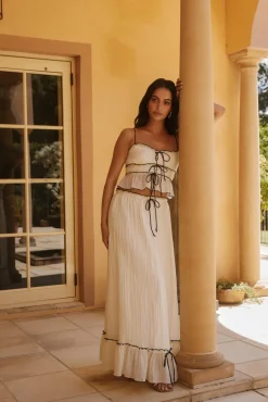 Skirt And Top Sets>Hello Molly Delicate Dusk Set White