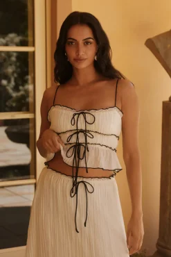 Skirt And Top Sets>Hello Molly Delicate Dusk Set White