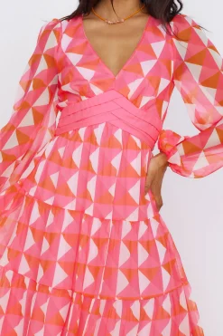 Brunch Dresses|Multipattern Dresses>Hello Molly Delightful Dream Maxi Dress Pink