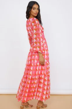 Brunch Dresses|Multipattern Dresses>Hello Molly Delightful Dream Maxi Dress Pink
