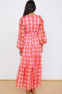 Brunch Dresses|Multipattern Dresses>Hello Molly Delightful Dream Maxi Dress Pink