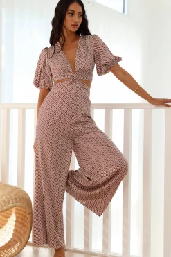 Jumpsuits>Hello Molly Desert Island Jumpsuit Beige