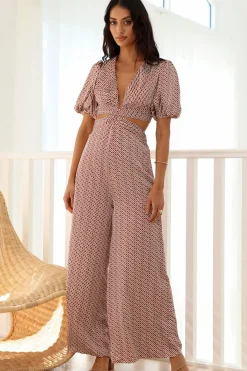 Jumpsuits>Hello Molly Desert Island Jumpsuit Beige
