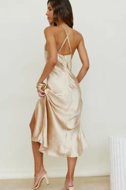 Formal Dresses|Spring Break Dresses>Hello Molly Desert Plains Maxi Dress Champagne