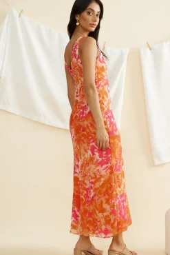 Vacation Dresses|Summer Dresses>Hello Molly Dessert First Maxi Dress Orange