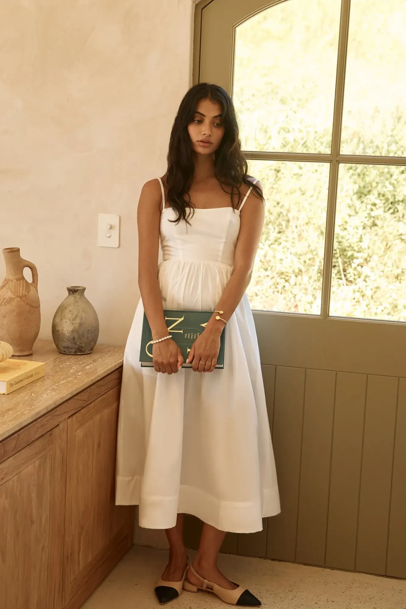 Cocktail Dresses|Brunch Dresses>Hello Molly Diamond Eyes Midi Dress White