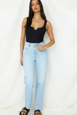 Cropped|Bodysuits>Hello Molly Diamond Sky Bodysuit Black