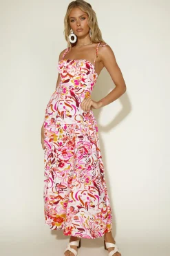 Spring Break Dresses|Multipattern Dresses>Hello Molly Dinner Date Maxi Dress Floral