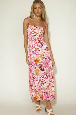 Spring Break Dresses|Multipattern Dresses>Hello Molly Dinner Date Maxi Dress Floral