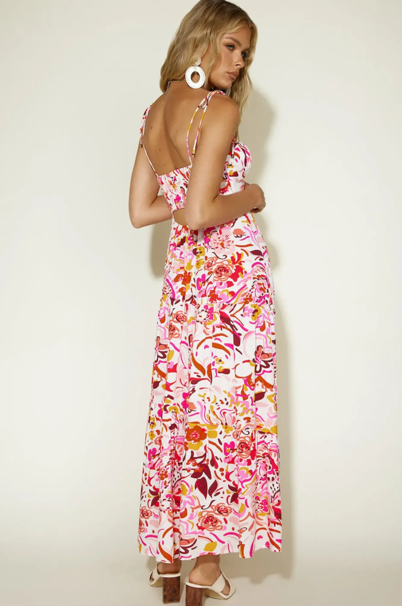 Spring Break Dresses|Multipattern Dresses>Hello Molly Dinner Date Maxi Dress Floral