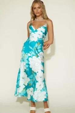Vacation Dresses|Summer Dresses>Hello Molly Disappear in the Clouds Maxi Dress Blue