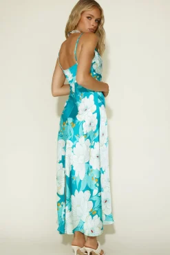 Vacation Dresses|Summer Dresses>Hello Molly Disappear in the Clouds Maxi Dress Blue