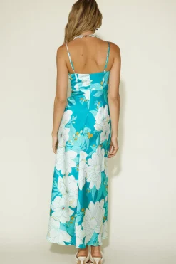 Vacation Dresses|Summer Dresses>Hello Molly Disappear in the Clouds Maxi Dress Blue