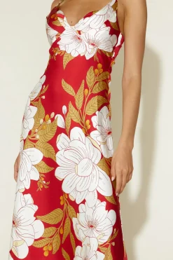 Spring Break Dresses|Multipattern Dresses>Hello Molly Disappear in the Clouds Maxi Dress Red
