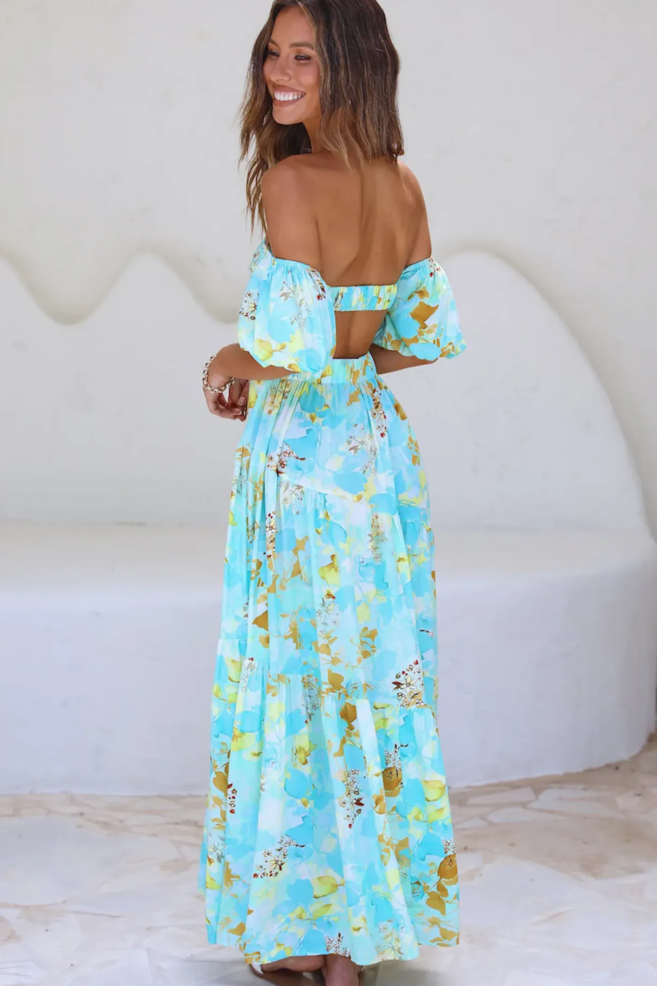 Wedding Guest Dresses|Vacation Dresses>Hello Molly Dive Deeper Maxi Dress Green