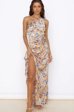 Formal Dresses|Cocktail Dresses>Hello Molly Divine Surrender Maxi Dress Yellow