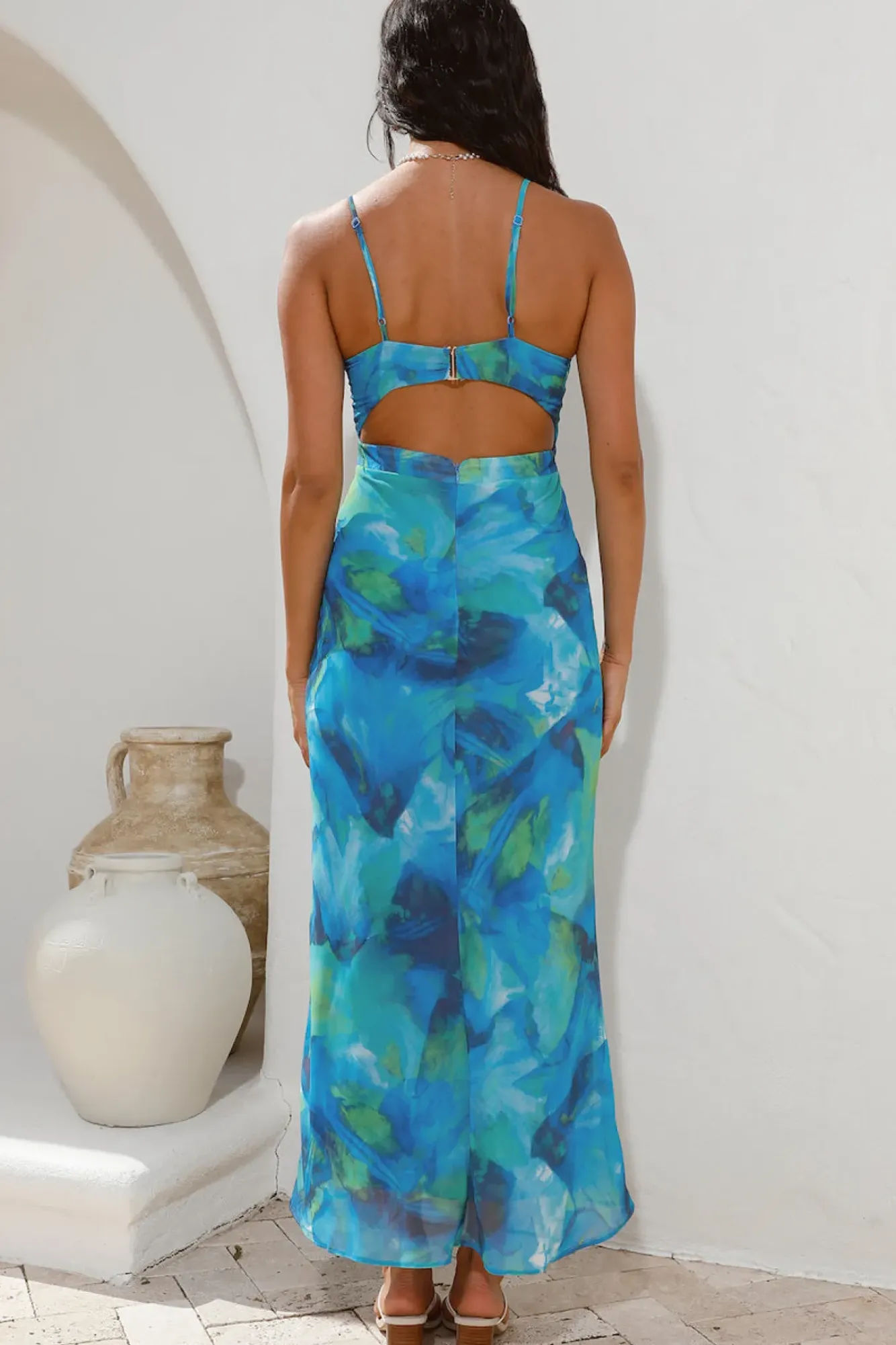 Wedding Guest Dresses|Formal Dresses>Hello Molly Diving Into The Ocean Midi Dress Blue