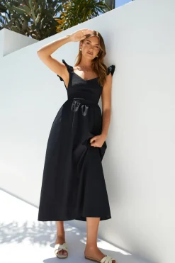 Brunch Dresses|Summer Dresses>Hello Molly Divinity Maxi Dress Black