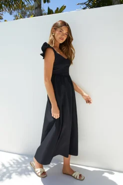 Brunch Dresses|Summer Dresses>Hello Molly Divinity Maxi Dress Black