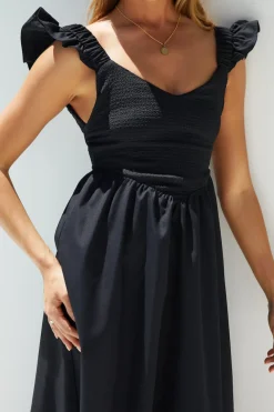 Brunch Dresses|Summer Dresses>Hello Molly Divinity Maxi Dress Black