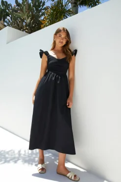 Brunch Dresses|Summer Dresses>Hello Molly Divinity Maxi Dress Black