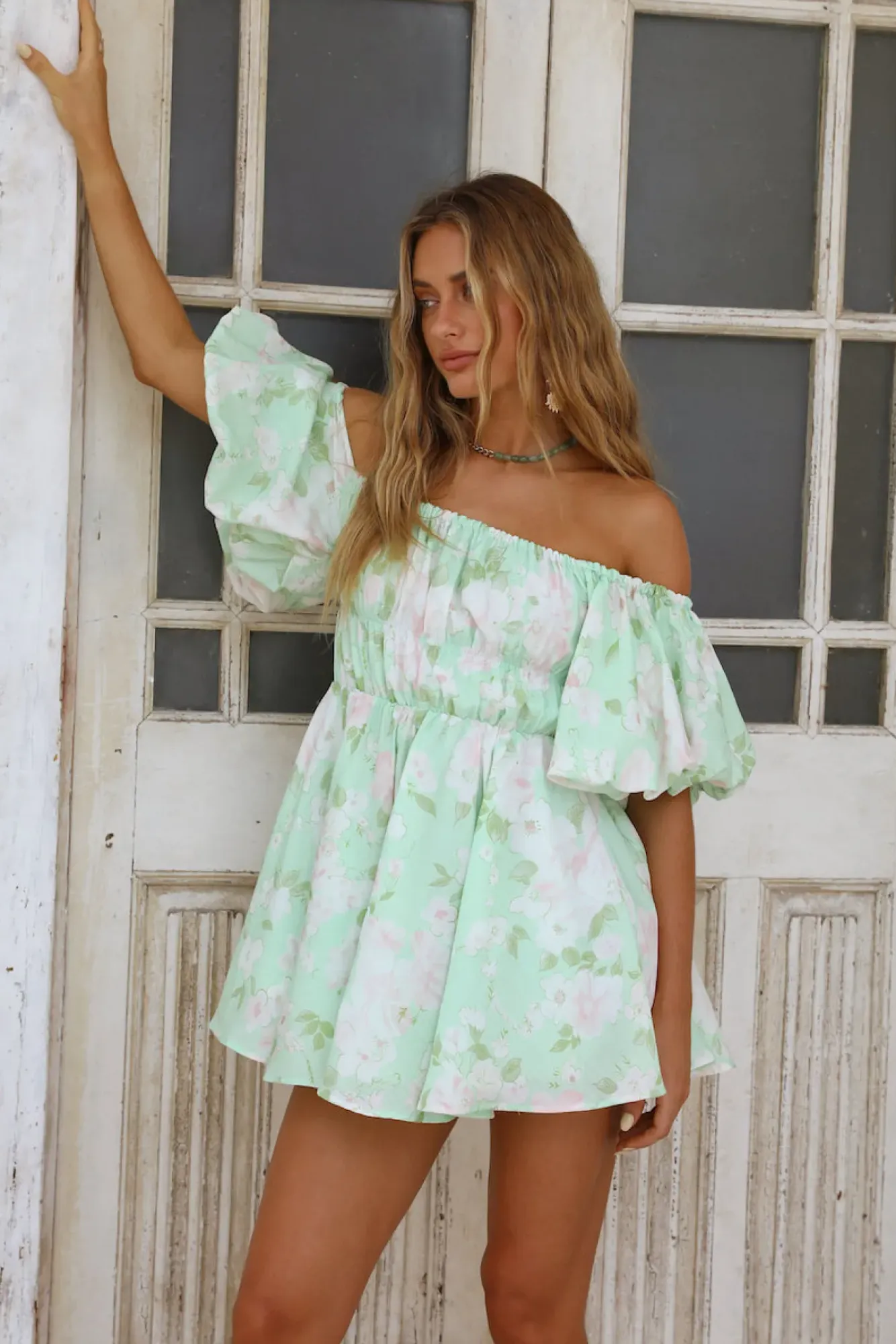 Floral Dresses|Flowy Dresses>Hello Molly Don't Mean Anything Dress Green