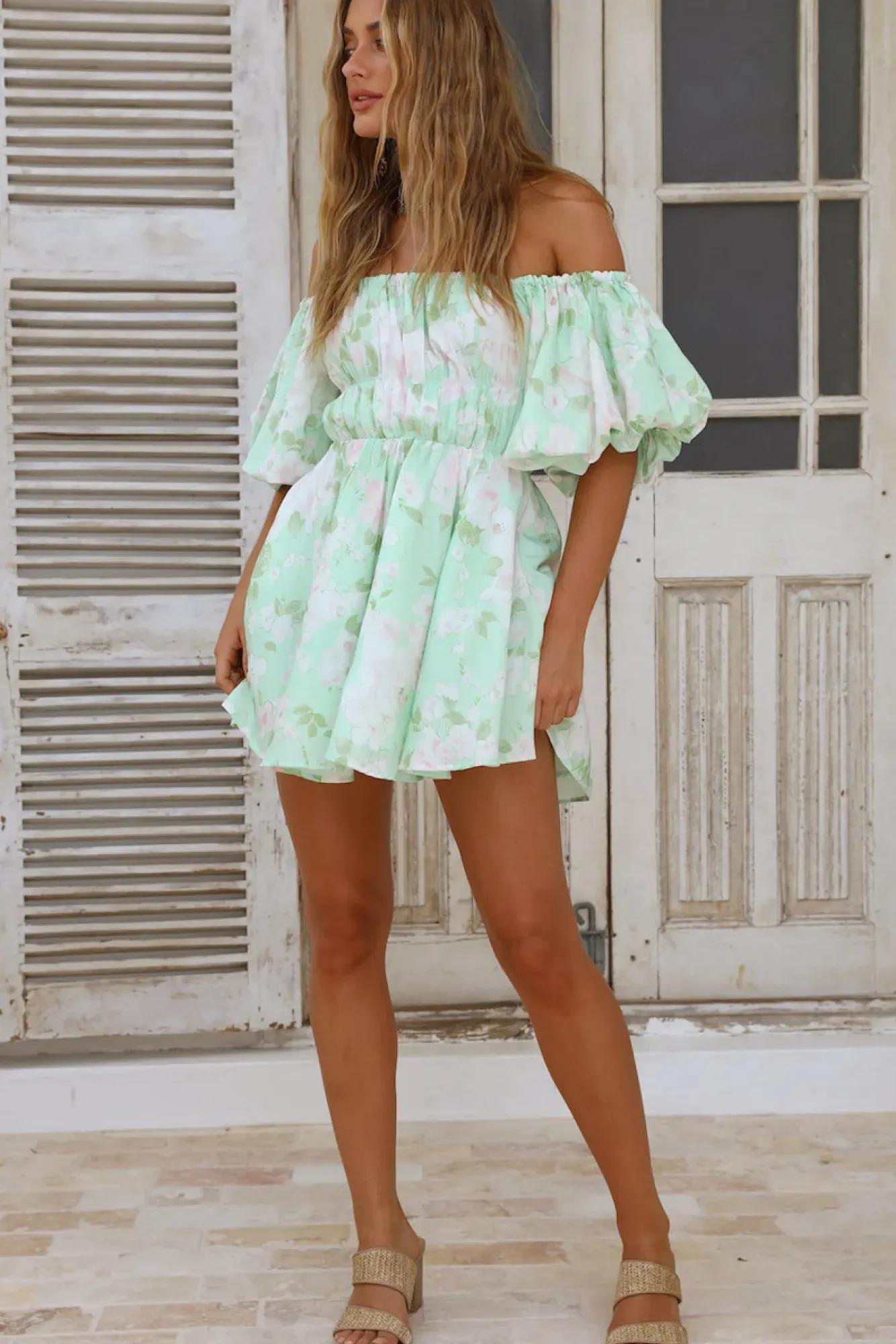 Floral Dresses|Flowy Dresses>Hello Molly Don't Mean Anything Dress Green