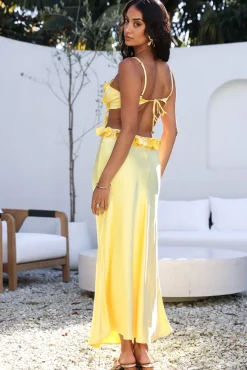 Wedding Guest Dresses|Formal Dresses>Hello Molly Don't Speak Maxi Dress Yellow