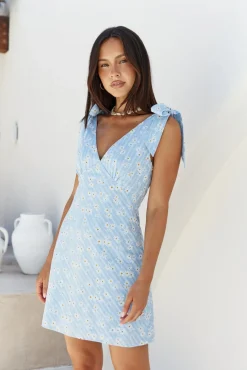 Vacation Dresses|Brunch Dresses>Hello Molly Down the Meadow Blue