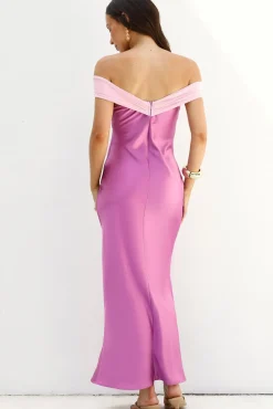 Wedding Guest Dresses|Cocktail Dresses>Hello Molly Dreamers Delight Off The Shoulder Maxi Dress Purple