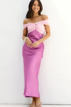Wedding Guest Dresses|Cocktail Dresses>Hello Molly Dreamers Delight Off The Shoulder Maxi Dress Purple