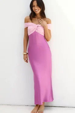 Wedding Guest Dresses|Cocktail Dresses>Hello Molly Dreamers Delight Off The Shoulder Maxi Dress Purple