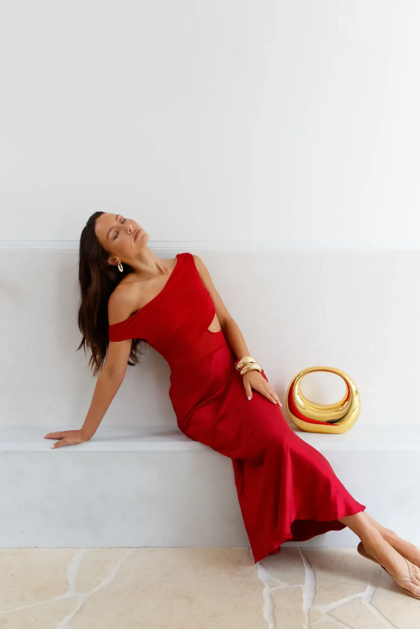 Wedding Guest Dresses|Formal Dresses>Hello Molly Dreamer’s Path Off The Shoulder Maxi Dress Red