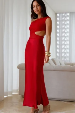 Wedding Guest Dresses|Formal Dresses>Hello Molly Dreamer’s Path Off The Shoulder Maxi Dress Red