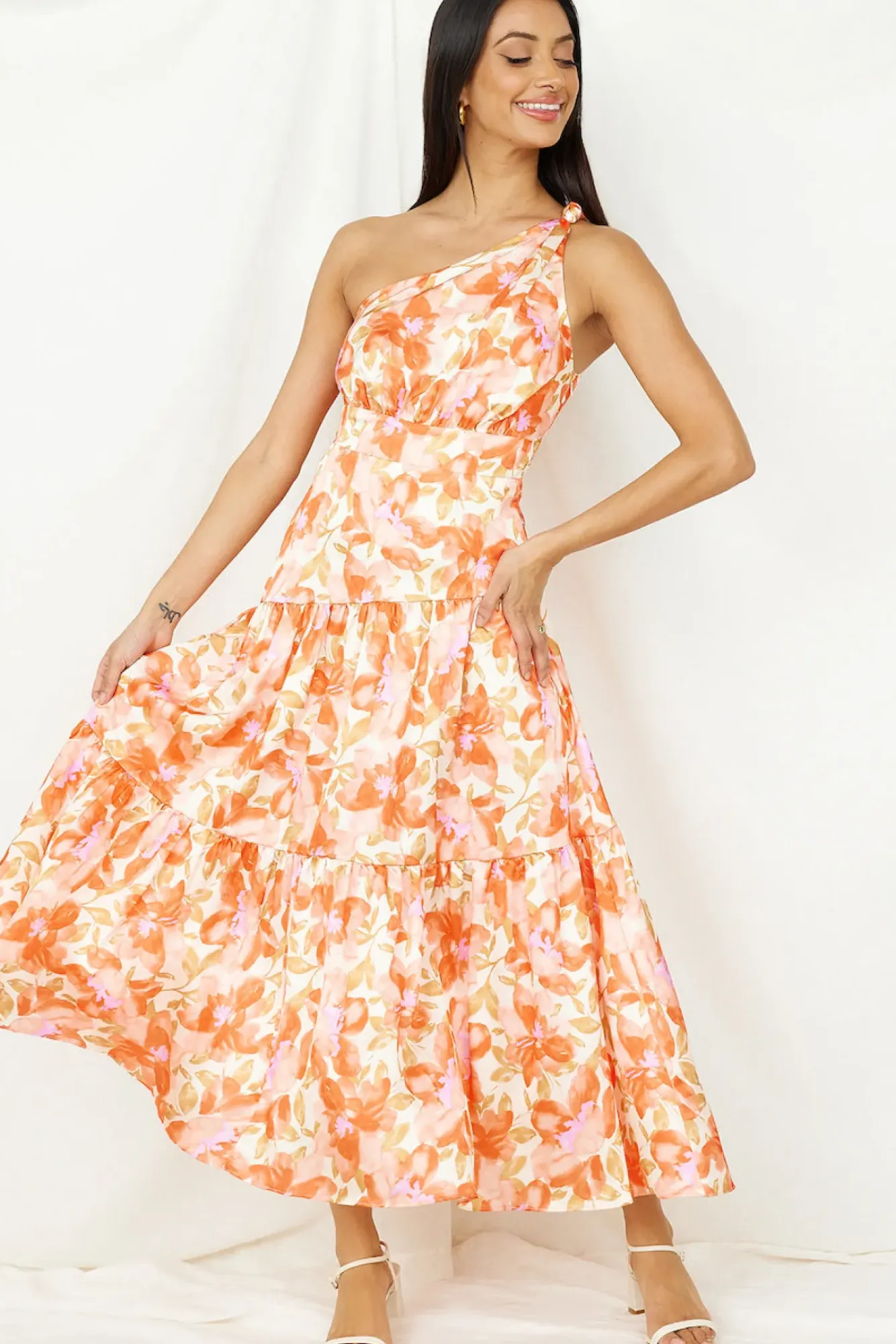 Wedding Guest Dresses|Cocktail Dresses>Hello Molly Dream Girl Maxi Dress Orange