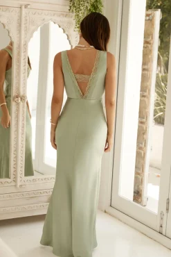 Wedding Guest Dresses|Cocktail Dresses>Hello Molly Dreaming Desire Maxi Dress Sage