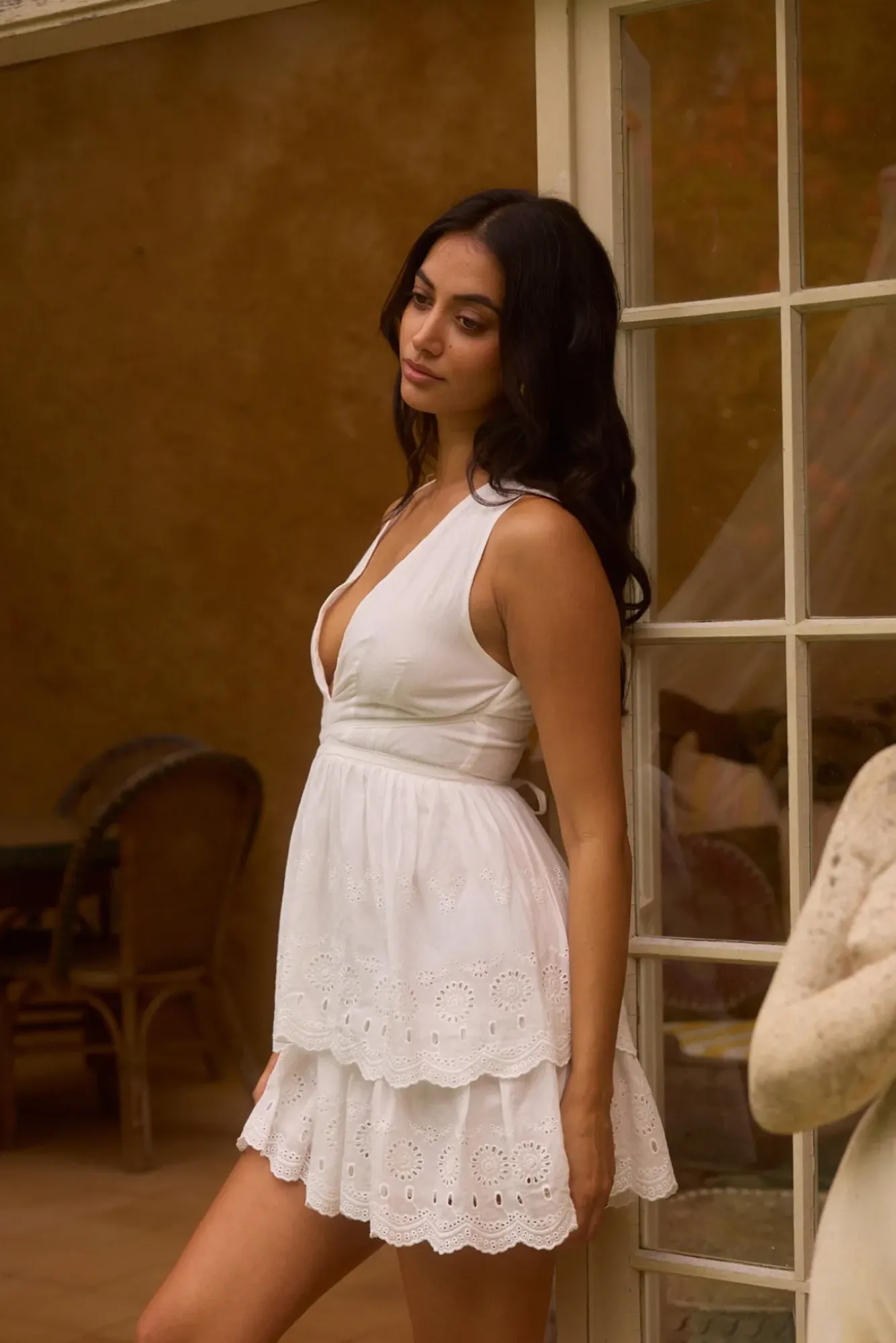 Vacation Dresses|Date Night Dresses>Hello Molly Dreaming of Us Mini Dress White