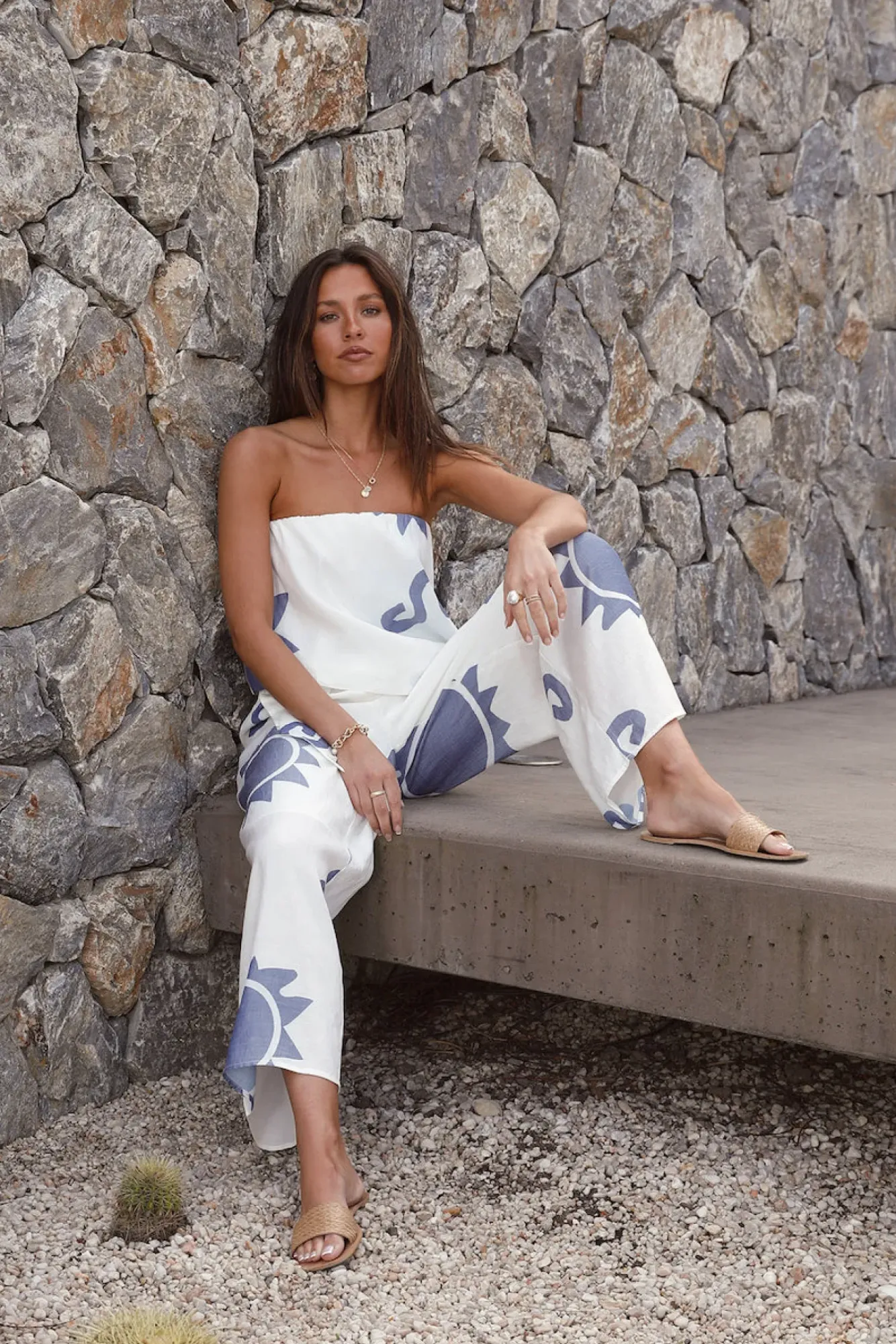 Pants>Hello Molly Dream Of Mykonos Pants Blue