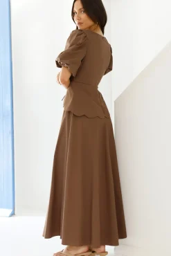 Wedding Guest Dresses|Flowy Dresses>Hello Molly Dreamy Escape Maxi Dress Brown