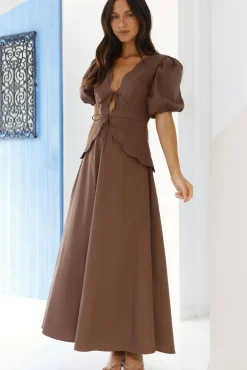 Wedding Guest Dresses|Flowy Dresses>Hello Molly Dreamy Escape Maxi Dress Brown