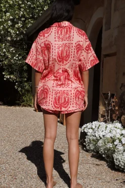 Shirts|Cropped>Hello Molly Drifting Away Shirt Red
