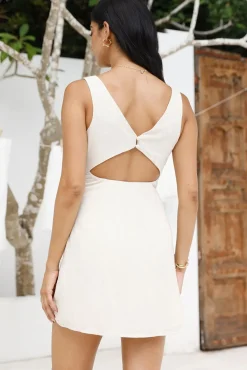 Vacation Dresses|Brunch Dresses>Hello Molly Dusk Dream Mini Dress Natural