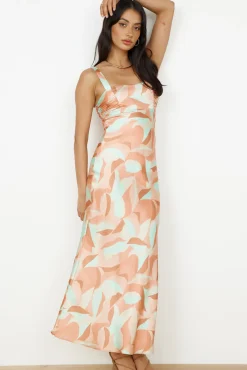 Vacation Dresses|Spring Break Dresses>Hello Molly Earth Sign Maxi Dress Orange