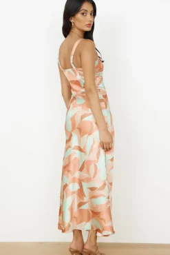 Vacation Dresses|Spring Break Dresses>Hello Molly Earth Sign Maxi Dress Orange