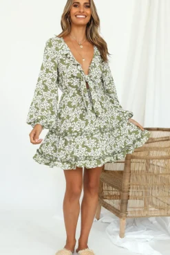 Spring Break Dresses|Casual Dresses>Hello Molly Eclipse Dress Olive